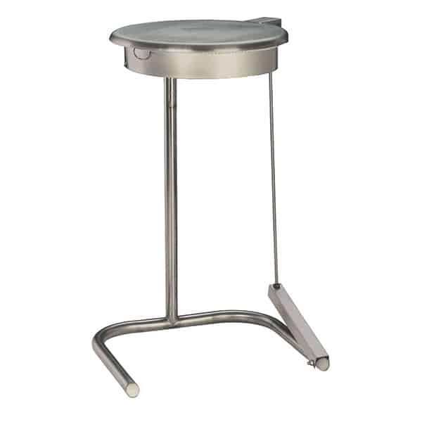 Open frame pedestal waste bag holders