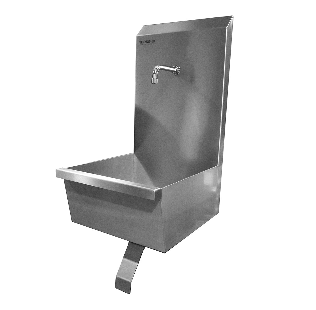 Stainless steel one station scrub sink