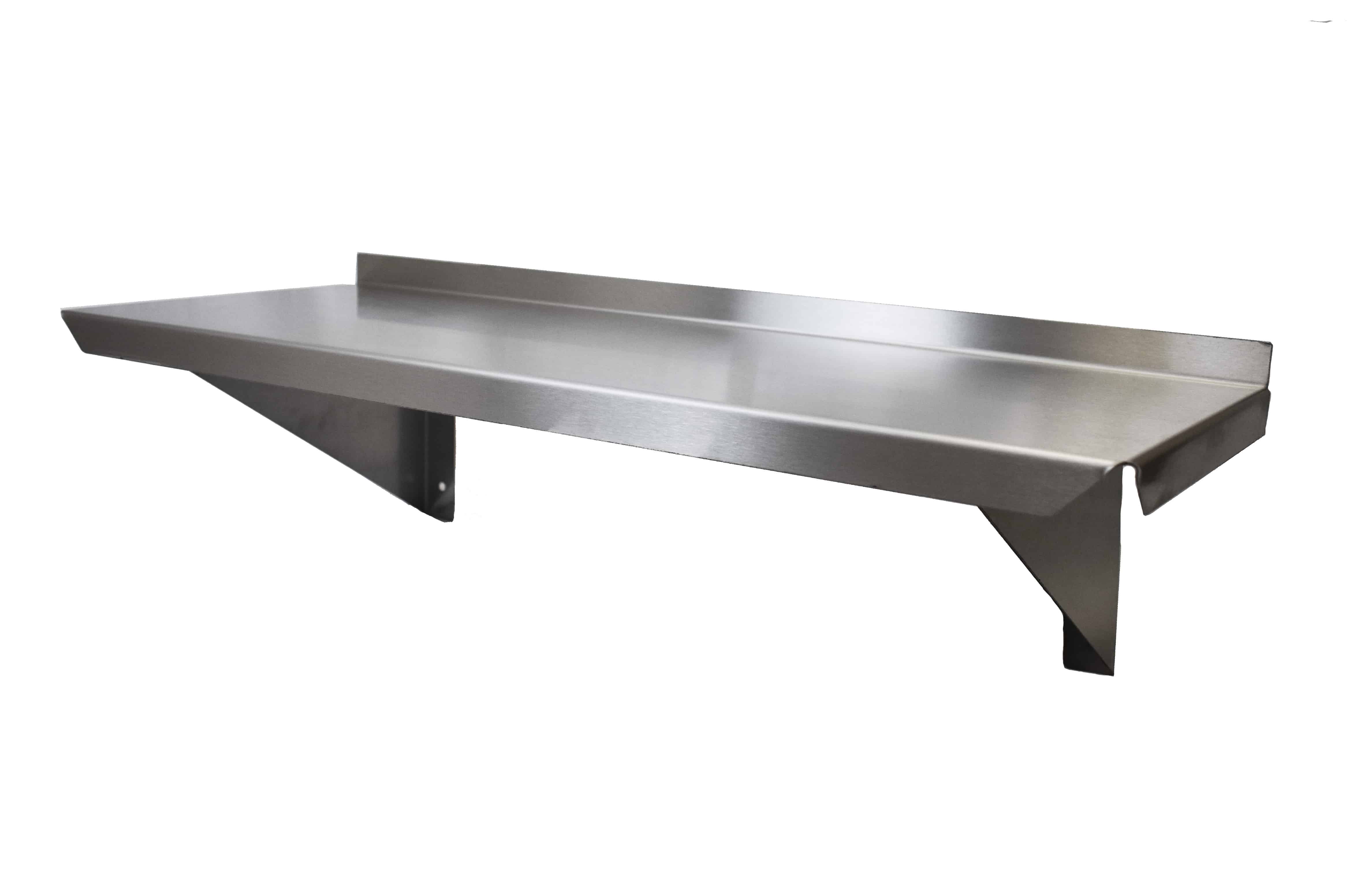 Stainless steel wall shelving
