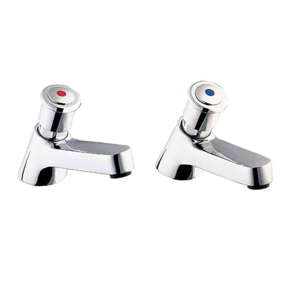 Self closing push button basin tap