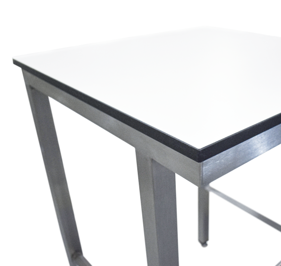 Mobile Trespa® toplab base top rear tie table