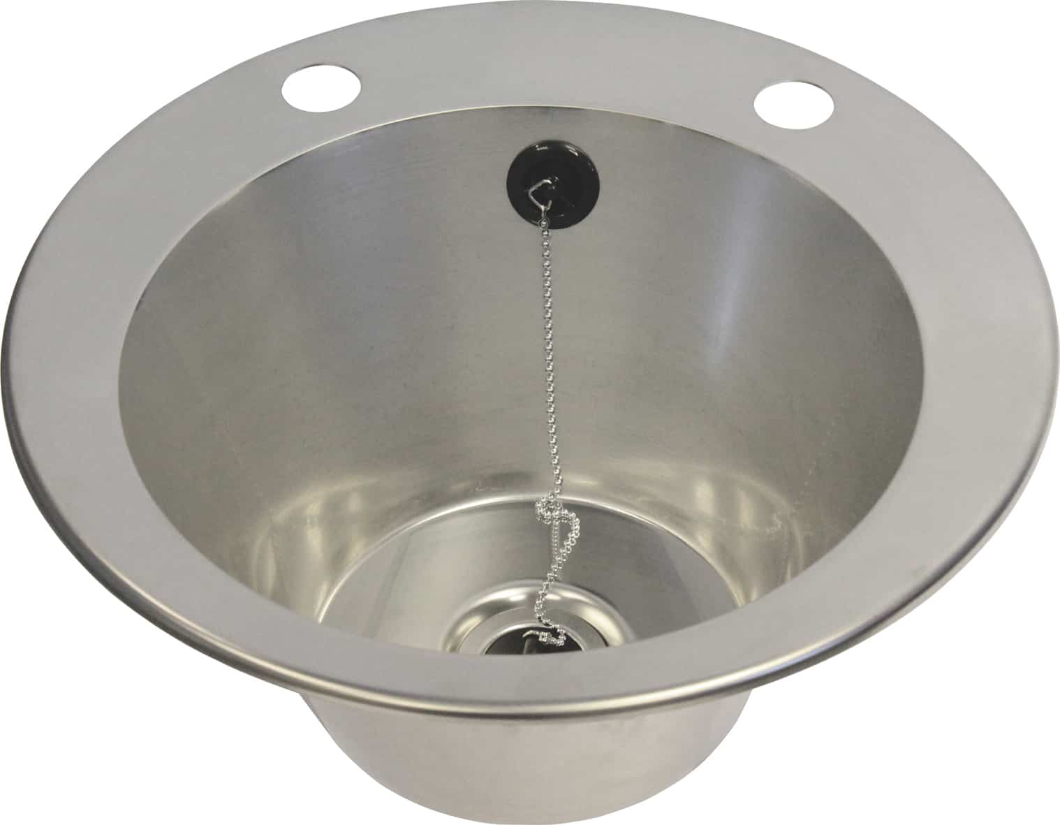 Stainless steel round inset basin
