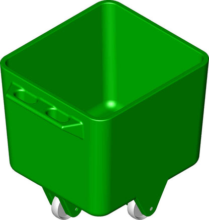 Coloured plastic tote bins