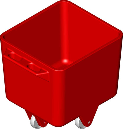 Coloured plastic tote bins