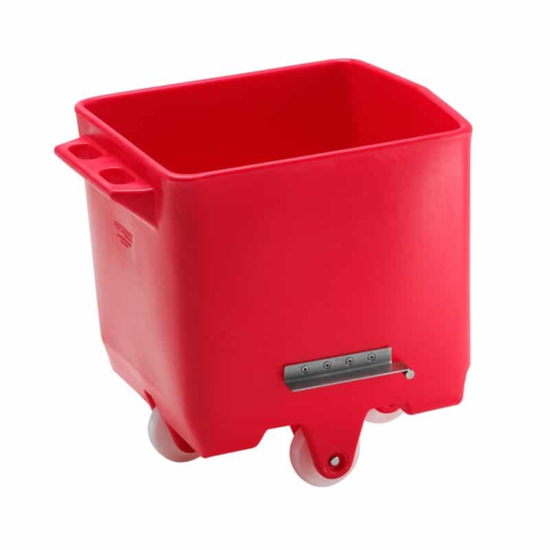 Coloured plastic tote bins