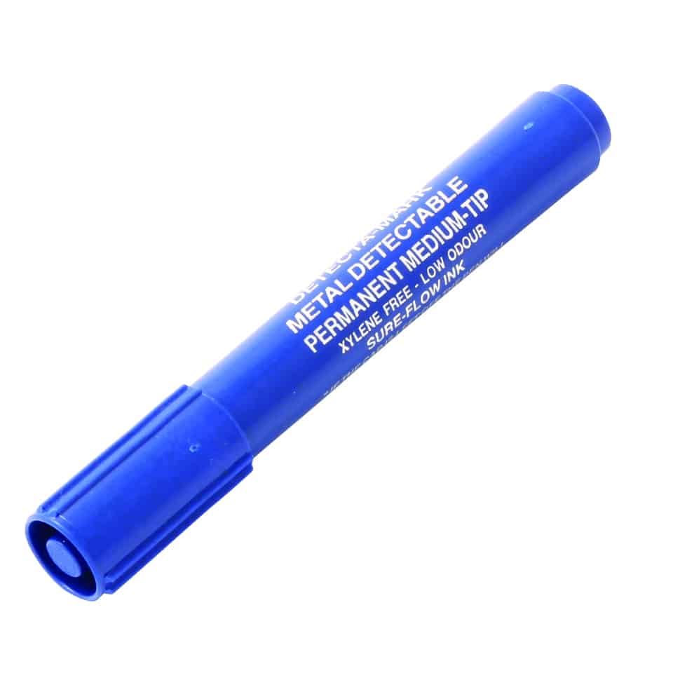 Metal detectable drywipe pens